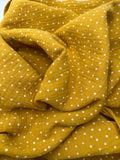 Musselin Ockergelb Dots 0,5m