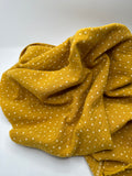 Musselin Ockergelb Dots 0,5m