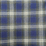 Wollstoff Karo Blau aus Italien 0,5m