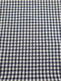Baumwolle Marineblau Karo weiß 0,5 m