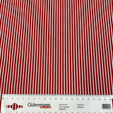 Baumwolle Rot/ Weiß gestreift 0,5 m