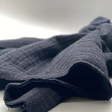 Musselin Schwarz Uni