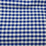 Baumwolle Blau Karo Seersucker 0,5 m