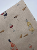 Dekostoff Wein und Käse  0,5 m