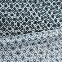 Beschichtete Baumwolle Dunkelblau geometrisches Muster