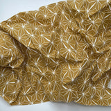 Beschichtete Baumwolle Ockergelb geometrisches Muster