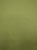 Baumwolle Olive Pünktchen weiß 0,5 m