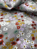 Baumwollstoff verschiedene Blumenmuster  0,5 m