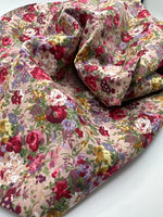 Baumwollpopelin mit Blumenmuster 0,5 m