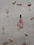 Dekostoff Wein und Käse  0,5 m