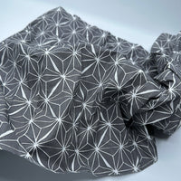 Beschichtete Baumwolle Grau geometrisches Muster