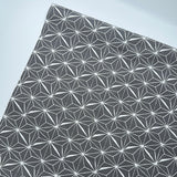 Beschichtete Baumwolle Grau geometrisches Muster
