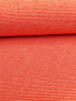 Bündchenstoff Ringelbündchen Rot/Weiß