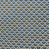 Beschichtete Baumwolle Blau gemustert 0,5 m
