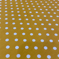Baumwolle Gelb Punkte weiß 0,5 m