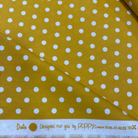 Baumwolle Gelb Punkte weiß 0,5 m